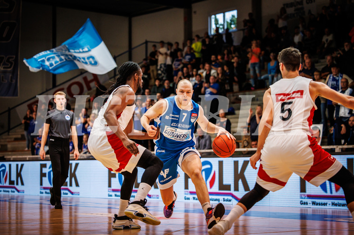 Basketball, win2day Basketball Superliga 2022/23, Grunddurchgang Runde 4, Oberwart Gunners, BC Vienna, Sebastian Käferle (7)