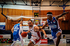 Basketball, win2day Basketball Superliga 2022/23, Grunddurchgang Runde 4, Oberwart Gunners, BC Vienna, Enis Murati (44)