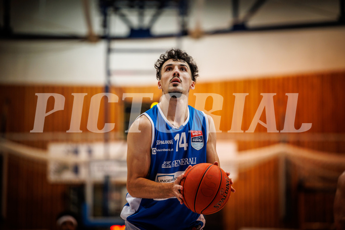 Basketball, win2day Basketball Superliga 2022/23, Grunddurchgang Runde 4, Oberwart Gunners, BC Vienna, Derek Hanes (14)
