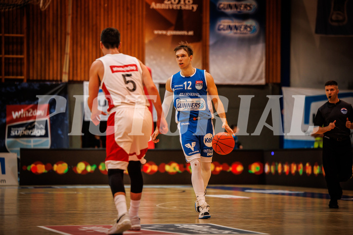 Basketball, win2day Basketball Superliga 2022/23, Grunddurchgang Runde 4, Oberwart Gunners, BC Vienna, Jonathan Knessl (12)