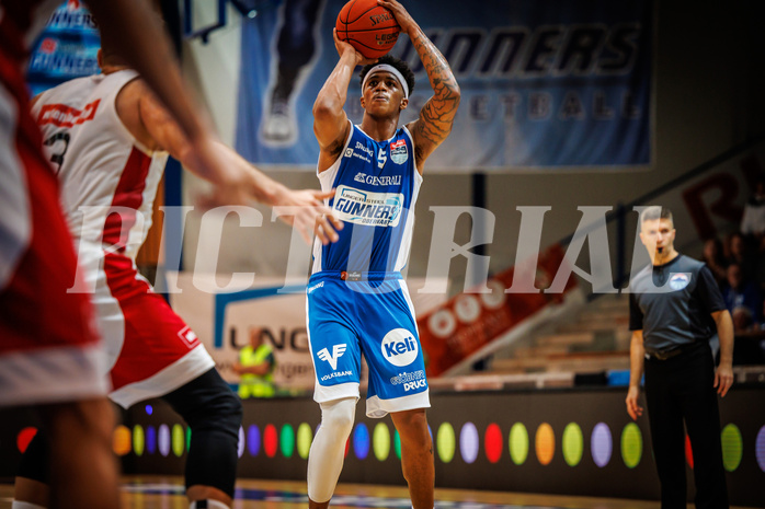 Basketball, win2day Basketball Superliga 2022/23, Grunddurchgang Runde 4, Oberwart Gunners, BC Vienna, Rob Howard (5)