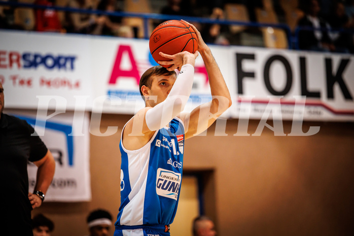 Basketball, win2day Basketball Superliga 2022/23, Grunddurchgang Runde 4, Oberwart Gunners, BC Vienna, Jonathan Knessl (12)