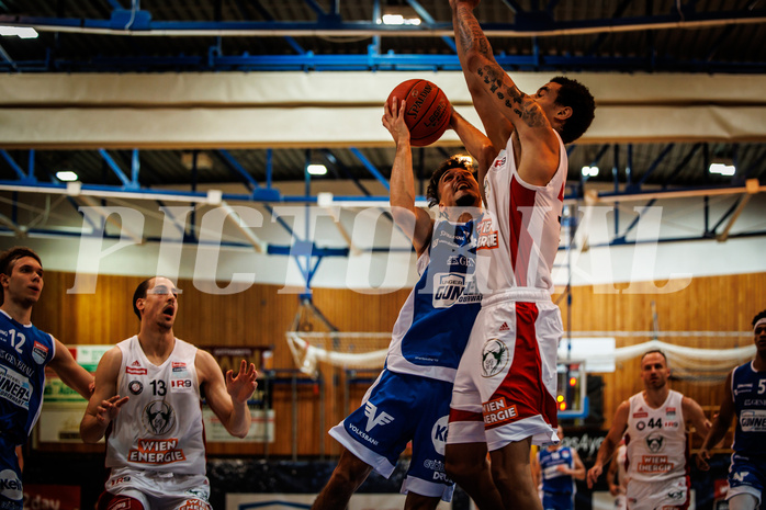 Basketball, win2day Basketball Superliga 2022/23, Grunddurchgang Runde 4, Oberwart Gunners, BC Vienna, Derek Hanes (14)