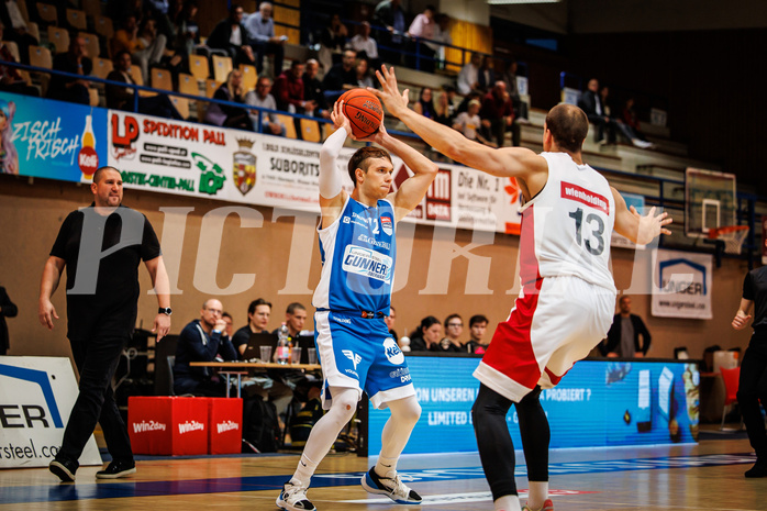 Basketball, win2day Basketball Superliga 2022/23, Grunddurchgang Runde 4, Oberwart Gunners, BC Vienna, Jonathan Knessl (12)