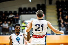 Basketball, Win2Day Superliga 2023/24, Grunddurchgang 21.Runde, Vienna Timberwolves, Kapfenberg Bulls, Nnadalu Noble (3), Moritz Lanegger (21)