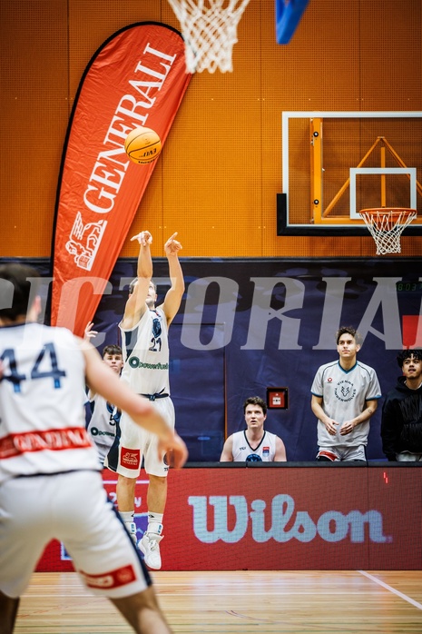 Basketball, Win2Day Superliga 2023/24, Grunddurchgang 21.Runde, Vienna Timberwolves, Kapfenberg Bulls, Moritz Lanegger (21)