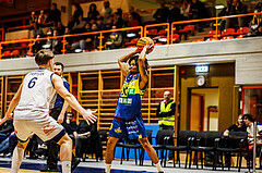 Basketball, win2day Basketball Superliga 2023/224, Grunddurchgang Runde 21, BBC Nord Dragonz, UBSC Graz, Zachery Deshon Cooks (3)
