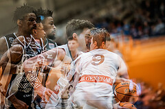 Basketball, Win2Day Superliga 2023/24, Grunddurchgang 21.Runde, Vienna Timberwolves, Kapfenberg Bulls, Urald King (23), Philipp D'Angelo (9)