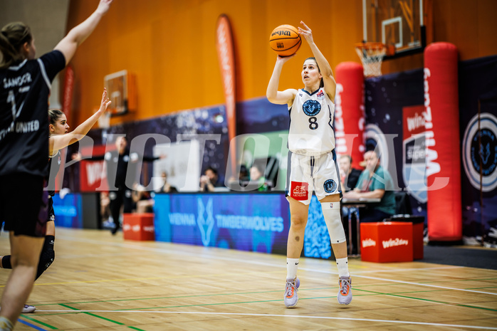 Basketball, Win2Day Basketball Damen Superliga 2023/24, Grunddurchgang 12.Runde, Vienna Timberwolves, Vienna United, Aleksandra Novakovic (8)