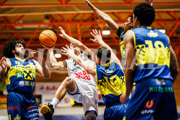 Basketball, win2day Basketball Superliga 2023/224, Grunddurchgang Runde 21, BBC Nord Dragonz, UBSC Graz, Lukas Hahn (25)