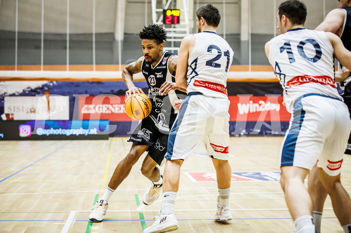 Basketball, Win2Day Superliga 2023/24, Grunddurchgang 21.Runde, Vienna Timberwolves, Kapfenberg Bulls, Urald King (23)