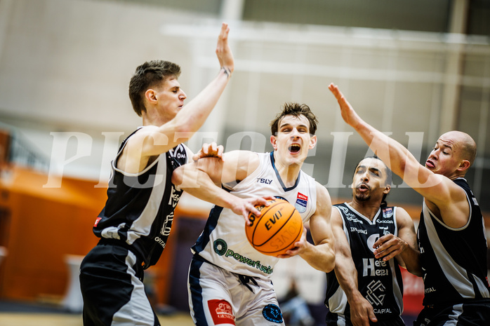 Basketball, Win2Day Superliga 2023/24, Grunddurchgang 21.Runde, Vienna Timberwolves, Kapfenberg Bulls, Elias Wlasak (8)