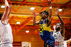 Basketball, win2day Basketball Superliga 2023/224, Grunddurchgang Runde 21, BBC Nord Dragonz, UBSC Graz, Zachery Deshon Cooks (3)