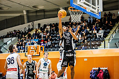 Basketball, Win2Day Superliga 2023/24, Grunddurchgang 21.Runde, Vienna Timberwolves, Kapfenberg Bulls, Urald King (23)