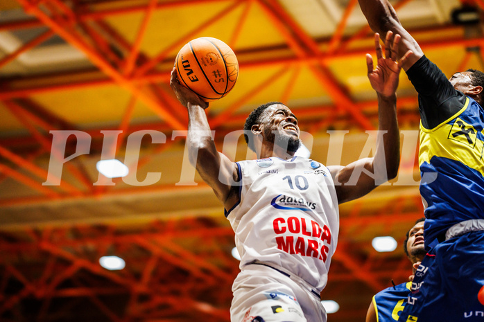 Basketball, win2day Basketball Superliga 2023/224, Grunddurchgang Runde 21, BBC Nord Dragonz, UBSC Graz, Austen Awosika (10)