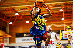 Basketball, win2day Basketball Superliga 2023/224, Grunddurchgang Runde 21, BBC Nord Dragonz, UBSC Graz, Zachery Deshon Cooks (3)