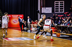 Basketball, Win2Day Superliga 2024/25, Grunddurchgang 10.Runde, BC Vienna, Fürstenfeld Panthers, Georg Wolf (7), Julio Calver de Assis Afonso (11)