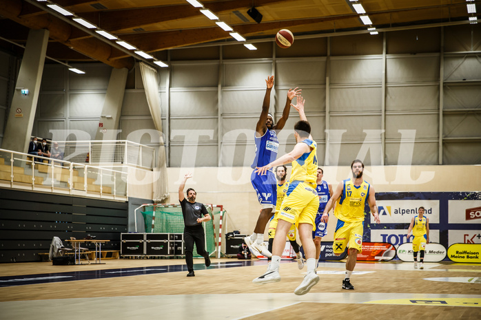 Basketball, bet-at-home Basketball Superliga 2019/20, Viertelfinale 4. Spiel, SKN St. Pölten Basketball, Oberwart Gunners, Quincy Diggs (13)