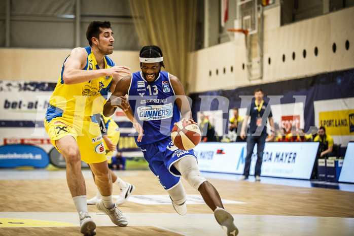 Basketball, bet-at-home Basketball Superliga 2019/20, Viertelfinale 4. Spiel, SKN St. Pölten Basketball, Oberwart Gunners, Quincy Diggs (13)