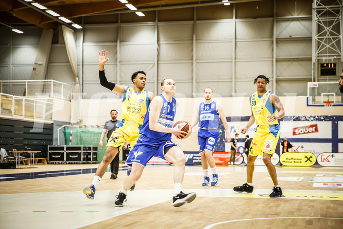 Basketball, bet-at-home Basketball Superliga 2019/20, Viertelfinale 4. Spiel, SKN St. Pölten Basketball, Oberwart Gunners, Sebastian Käferle (7)