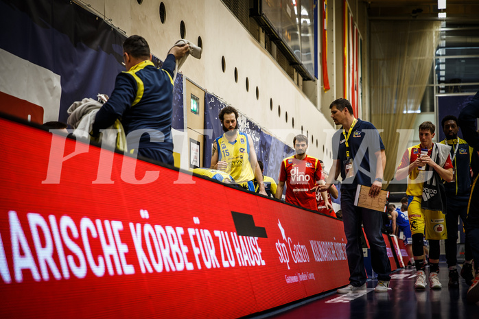 Basketball, bet-at-home Basketball Superliga 2019/20, Viertelfinale 4. Spiel, SKN St. Pölten Basketball, Oberwart Gunners, Andreas Worenz (Head Coach)