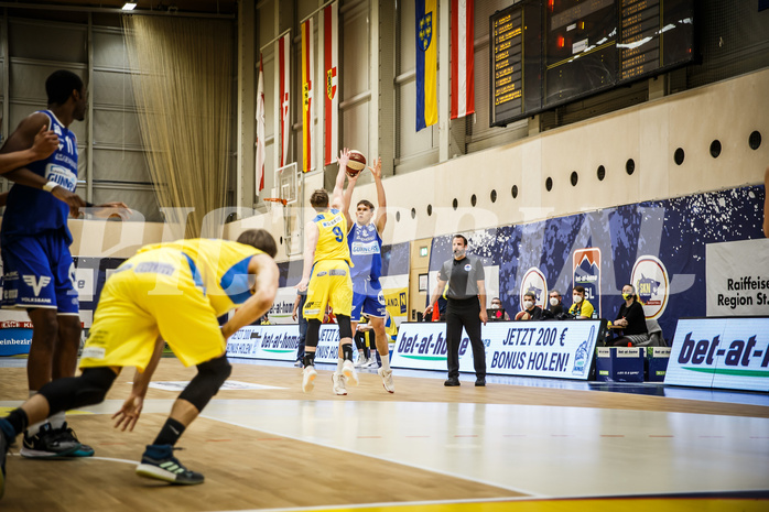 Basketball, bet-at-home Basketball Superliga 2019/20, Viertelfinale 4. Spiel, SKN St. Pölten Basketball, Oberwart Gunners, Jonathan Knessl (12)