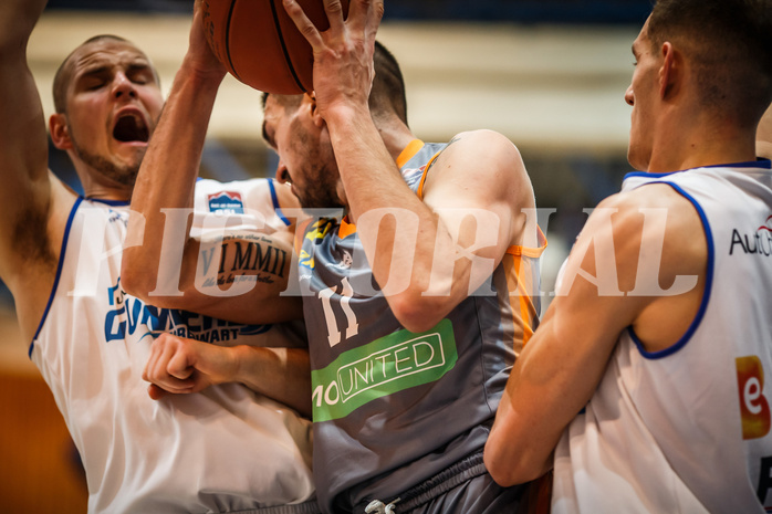 Basketball, bet-at-home Basketball Superliga 2021/22, Grunddurchgang Runde 16, Oberwart Gunners, Klosterneuburg Dukes, Benjamin Blazevic (11)