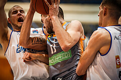 Basketball, bet-at-home Basketball Superliga 2021/22, Grunddurchgang Runde 16, Oberwart Gunners, Klosterneuburg Dukes, Benjamin Blazevic (11)