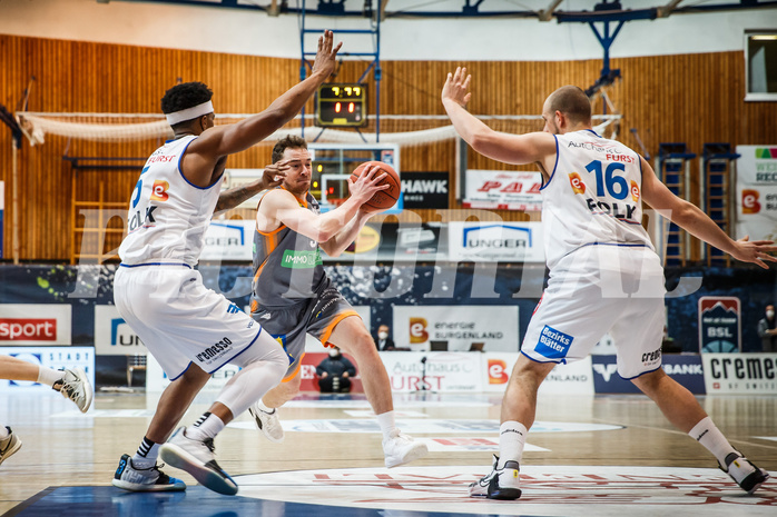 Basketball, bet-at-home Basketball Superliga 2021/22, Grunddurchgang Runde 16, Oberwart Gunners, Klosterneuburg Dukes, Clemens Leydolf (9)