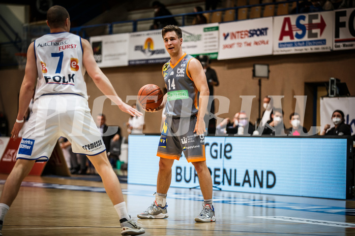 Basketball, bet-at-home Basketball Superliga 2021/22, Grunddurchgang Runde 16, Oberwart Gunners, Klosterneuburg Dukes, Valentin Bauer (14)