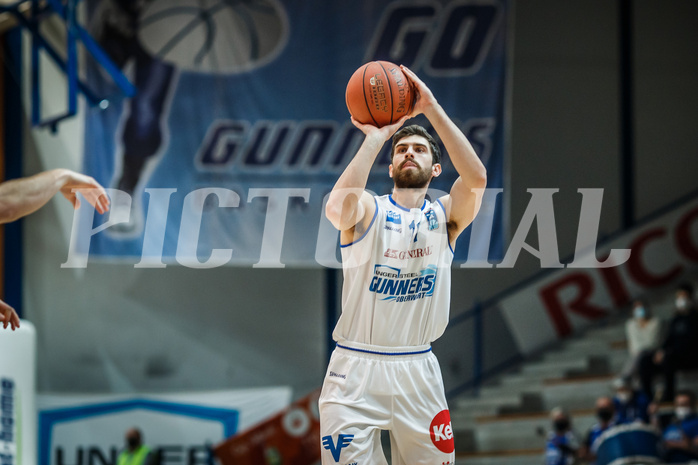 Basketball, bet-at-home Basketball Superliga 2021/22, Grunddurchgang Runde 16, Oberwart Gunners, Klosterneuburg Dukes, Ioannis Chatzinikolas (11)