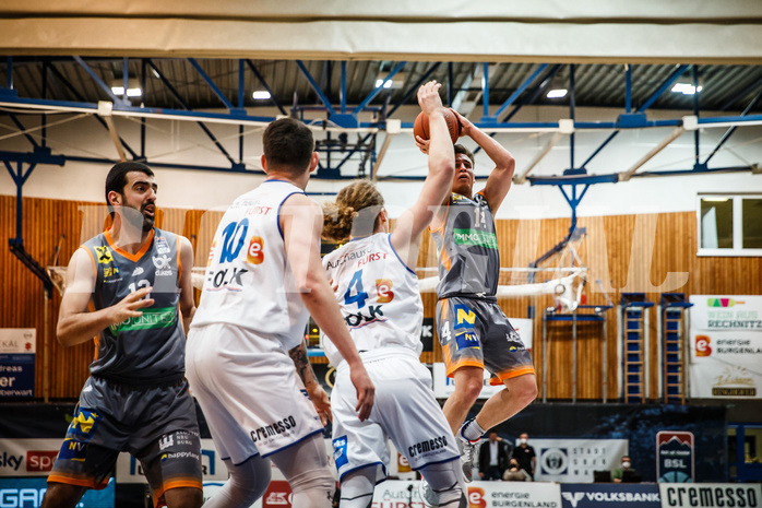 Basketball, bet-at-home Basketball Superliga 2021/22, Grunddurchgang Runde 16, Oberwart Gunners, Klosterneuburg Dukes, Valentin Bauer (14)