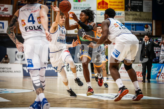 Basketball, bet-at-home Basketball Superliga 2021/22, Grunddurchgang Runde 16, Oberwart Gunners, Klosterneuburg Dukes, James Murray-Boyles (30)