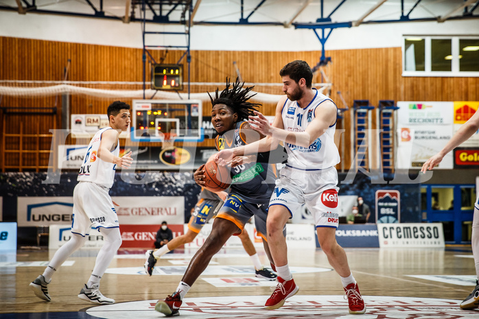 Basketball, bet-at-home Basketball Superliga 2021/22, Grunddurchgang Runde 16, Oberwart Gunners, Klosterneuburg Dukes, James Murray-Boyles (30)