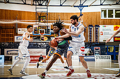 Basketball, bet-at-home Basketball Superliga 2021/22, Grunddurchgang Runde 16, Oberwart Gunners, Klosterneuburg Dukes, James Murray-Boyles (30)