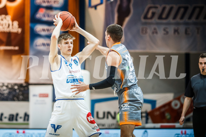Basketball, bet-at-home Basketball Superliga 2021/22, Grunddurchgang Runde 16, Oberwart Gunners, Klosterneuburg Dukes, Florian Köppel (8)