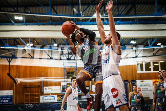 Basketball, bet-at-home Basketball Superliga 2021/22, Grunddurchgang Runde 16, Oberwart Gunners, Klosterneuburg Dukes, James Murray-Boyles (30)
