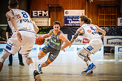 Basketball, bet-at-home Basketball Superliga 2021/22, Grunddurchgang Runde 16, Oberwart Gunners, Klosterneuburg Dukes, Valentin Bauer (14)