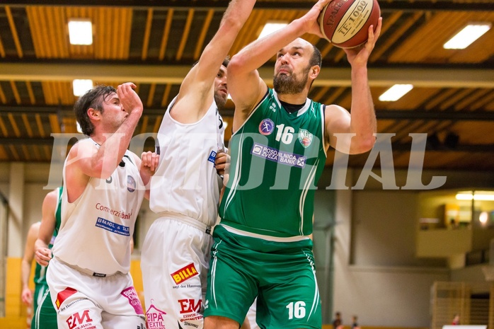 Basketball, 2.Bundesliga, Grunddurchgang 11.Runde, Mattersburg Rocks, KOS Celovec, Vjeran Soldo (16), Ramiz Suljanovic (15), Wolfgang TRAEGER (8)