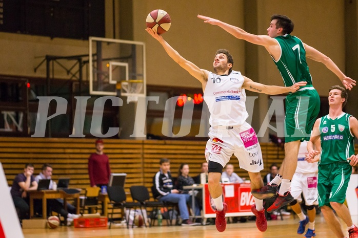 Basketball, 2.Bundesliga, Grunddurchgang 11.Runde, Mattersburg Rocks, KOS Celovec, Jan NICOLI (10), Peter Papic (7)