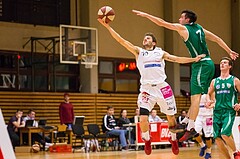 Basketball, 2.Bundesliga, Grunddurchgang 11.Runde, Mattersburg Rocks, KOS Celovec, Jan NICOLI (10), Peter Papic (7)