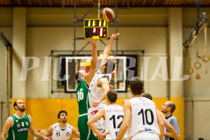 Basketball, 2.Bundesliga, Grunddurchgang 11.Runde, Mattersburg Rocks, KOS Celovec, Ramiz Suljanovic (15), Vjeran Soldo (16)