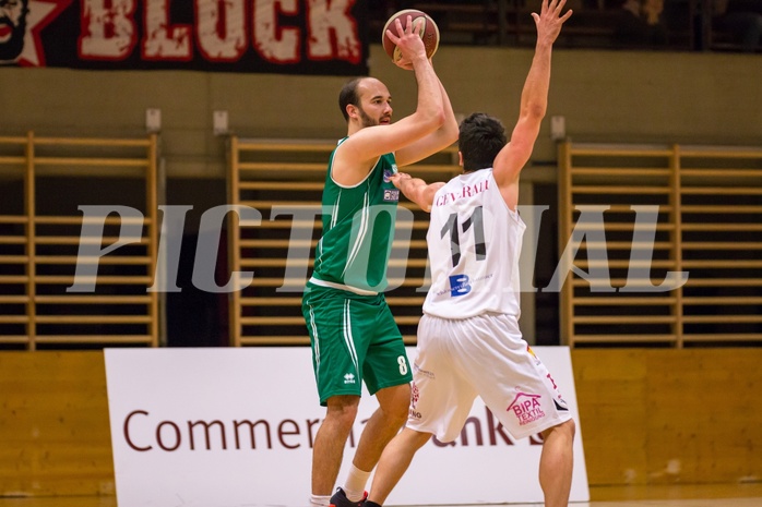 Basketball, 2.Bundesliga, Grunddurchgang 11.Runde, Mattersburg Rocks, KOS Celovec, Jakob Strazar (8), Stefan ULREICH (11)