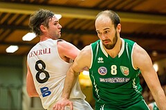 Basketball, 2.Bundesliga, Grunddurchgang 11.Runde, Mattersburg Rocks, KOS Celovec, Jakob Strazar (8), Wolfgang TRAEGER (8)