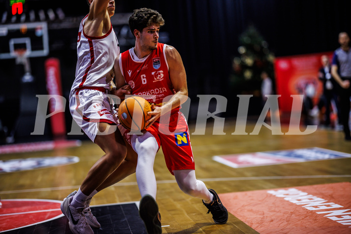 Basketball, Win2Day Superliga 2024/25, Grunddurchgang 13.Runde, BC Vienna, Traiskirchen Lions, Aleksej Kostic (6)