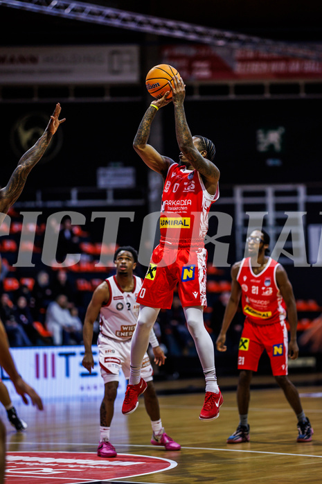 Basketball, Win2Day Superliga 2024/25, Grunddurchgang 13.Runde, BC Vienna, Traiskirchen Lions, Cedric Russell (0)