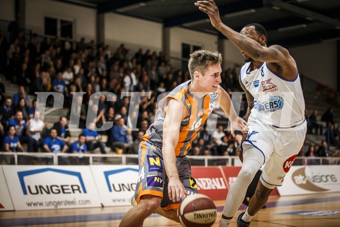 Basketball, ABL 2018/19, Grunddurchgang 13.Runde, Oberwart Gunners, Klosterneuburg Dukes, Valentin Bauer (14)