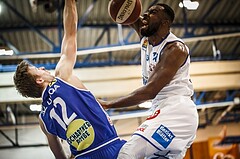 Basketball, ABL 2018/19, Grunddurchgang 17.Runde, Oberwart Gunners, Gmunden Swans, Christopher Tawiah (14)