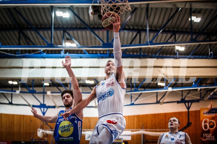 Basketball, ABL 2018/19, Grunddurchgang 17.Runde, Oberwart Gunners, Gmunden Swans, Hayden Thomas Lescault (11)