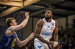 Basketball, ABL 2018/19, Grunddurchgang 17.Runde, Oberwart Gunners, Gmunden Swans, Christopher Tawiah (14)